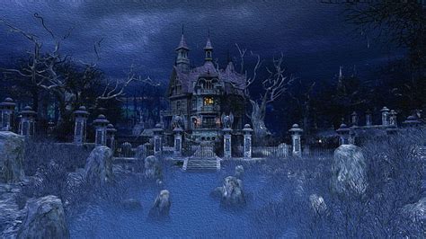 HD wallpaper: landscape, ghost castle, ghost house, haunted, halloween ...