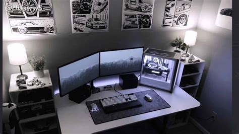 33 Clean Looking White Gaming Setup - GPCD