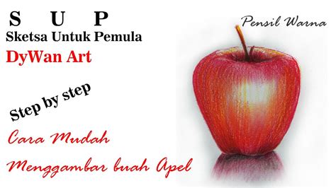 Cara Mudah Menggambar Buah Apel - YouTube