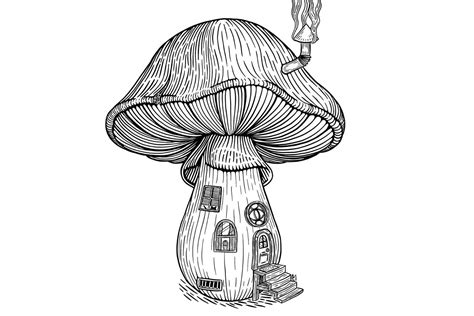 How To Draw Mushroom House