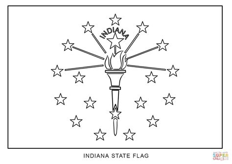 Flag of Indiana coloring page | Free Printable Coloring Pages