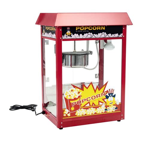 Retro Popcorn Machine popcornmaker Popcorn Machine 1600w 5kg/h Red with ...