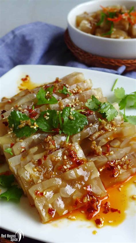 Chinese Pork Rind Jelly Salad (肉皮冻) - Red House Spice