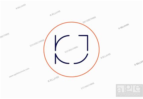 Initial Monogram Letter K J Logo Design Vector Template, Stock Vector, Vector And Low Budget ...