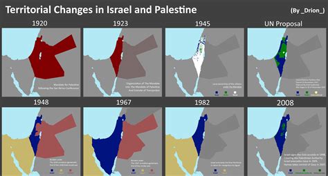 Territorial Changes in Israel and Palestine : r/MapPorn