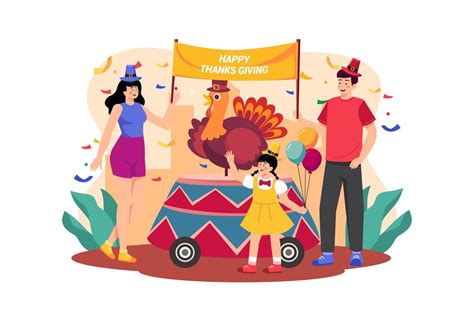 Family celebrating Thanksgiving Day together 9383956 Vector Art at Vecteezy