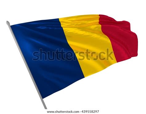 3d Illustration Chad Romania Flag Waving Stock Illustration 439558297 ...