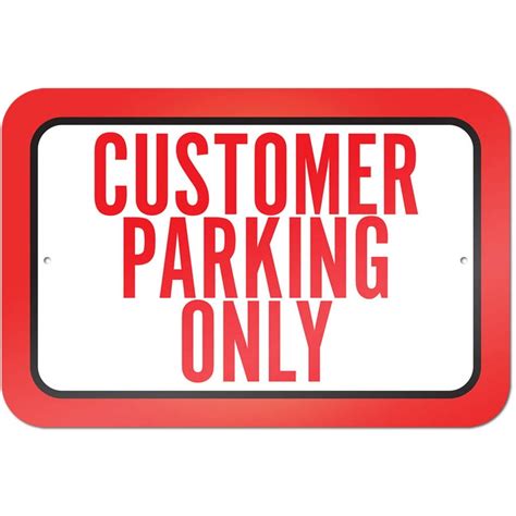 Customer Parking Only Sign - Walmart.com - Walmart.com