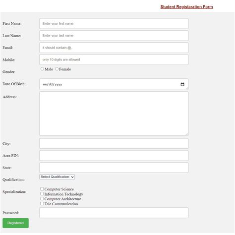 38 Registration Form Using Html Css And Javascript - Javascript Nerd Answer