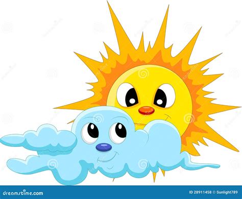 Sun And Cloud Cartoon Royalty Free Stock Photos - Image: 28911458