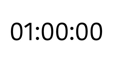 1 Hour Countdown Timer 4K (no sound) - White - YouTube