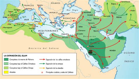 Territorio de al-Ándalus (I): de Mahoma a la península Ibérica.