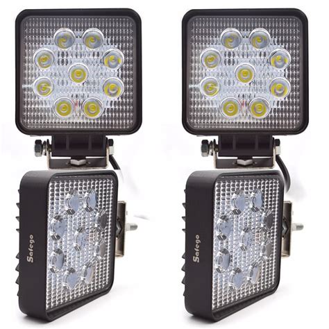 4 pcs led tractor work lights 27w 9pcs*3w led work lights for boats ,4x4 ,off road ,motor ...