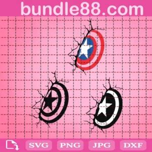 Captain America Shield SVG PNG DXF EPS Cricut Silhouette April 2024