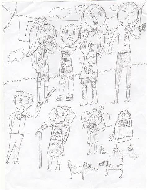 Family Reunion Drawing at PaintingValley.com | Explore collection of ...