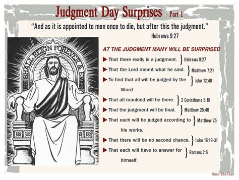 Judgment Day Surprises–1 | Bible study scripture, Bible study notes, Bible study verses