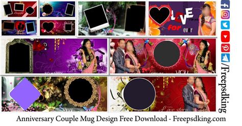 Anniversary Couple Mug Design Free Download - Freepsdking.com