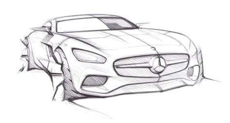 Mercedes AMG GT official sketches surfaced