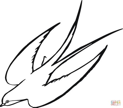 Coloriage - Hirondelle en vol | Coloriages à imprimer gratuits