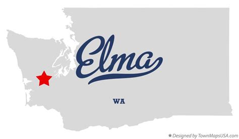 Map of Elma, WA, Washington