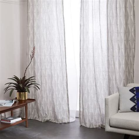 Window Curtains & Drapes | west elm Navy Living Rooms, Home Living Room ...