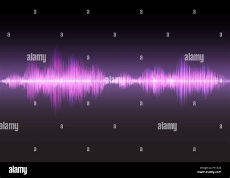 Pink sound waves glow light, stock vector Stock Vector Image & Art - Alamy