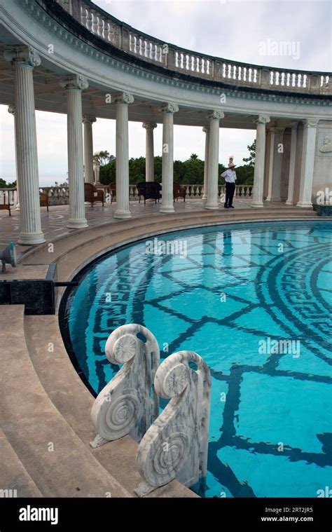 Hearst Castle, California, USA, 2022. The Neptune Pool, designed by ...