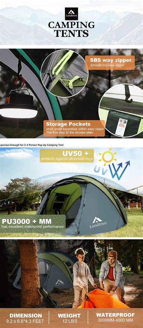 4 Person Easy Pop Up Tent - Powtegic