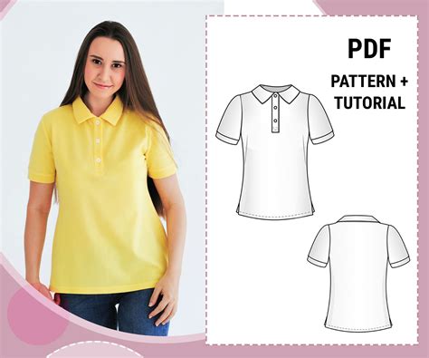 Women's Polo Shirt Sewing Pattern Sizes 36-48 EU / Top | Etsy