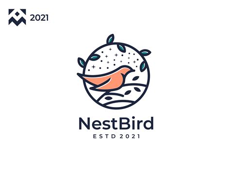 Nest Bird Logo by marvadesign_ on Dribbble