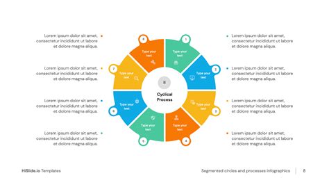 8 Segment Circle Area Presentation Design