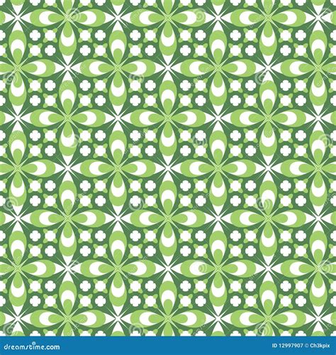 Green Floral Pattern stock illustration. Illustration of tile - 12997907