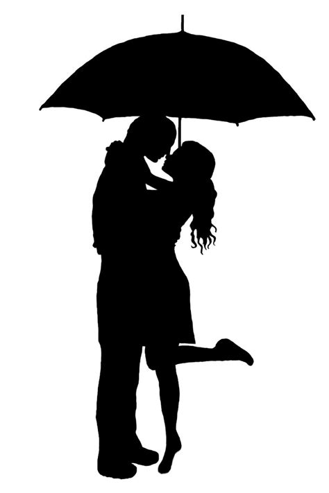 under rain | Silhouette art, Couple silhouette, Silhouette