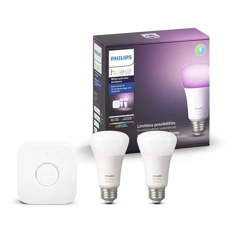 This $100 Philips Hue starter kit has two color smart bulbs and a hub