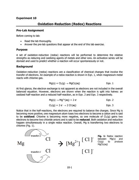 40 worksheet 7 oxidation reduction reactions answers - Worksheet ...