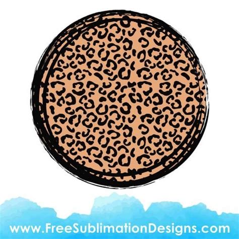 Leopard Print Round Background PNG | Free PNG Sublimation Print File