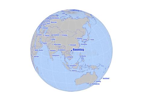 Map Showing Nanning,China on the World Map. Stock Illustration - Illustration of coronavirus ...