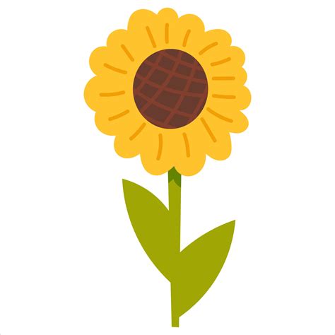 planta de girasol en estilo de dibujos animados aislado sobre fondo ...