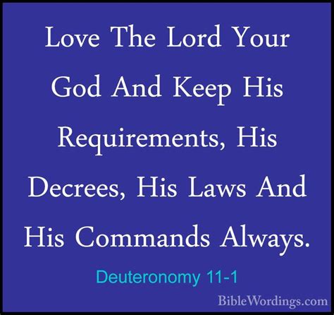 Deuteronomy 11 - Holy Bible English - BibleWordings.com