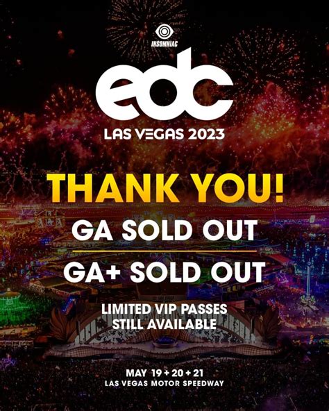 EDC Vegas 2023 GA and GA+ Tickets Sold Out in a Flash