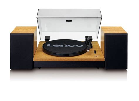 Lenco LS 300 Wood Turntable and Speakers | Vinyl Record Player | HMV Store