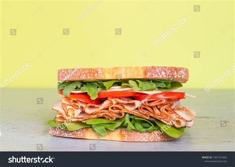 Freshly Made Deli Style Sandwich Lettuce Stock Photo 1387167662 ...