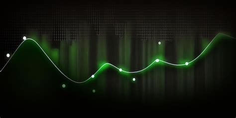 Premium Photo | Image of a green line graph with dots on it generative ai