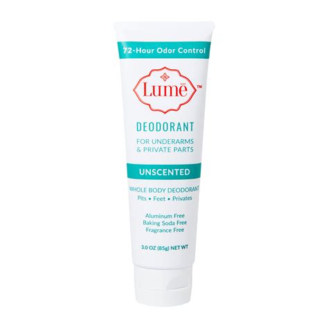 Buy Lume Deodorant For Underarms & Private Parts 3oz Tube Unscented ...