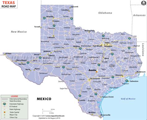 Texas Road Map | Texas Highway Map | Texas road map, Map, Road trip usa