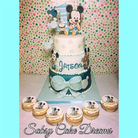 Baby Mickey mouse cake - Decorated Cake by Sabsy Cake - CakesDecor