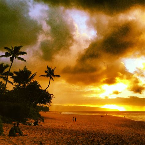 Sunset beach, North Shore, Oahu, HI by @JohnLDoerr | Beach sunset, Oahu, Places to go