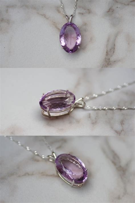 26.24 Carat Rose De France Amethyst Necklace - Etsy Canada | Amethyst necklace etsy, Amethyst ...