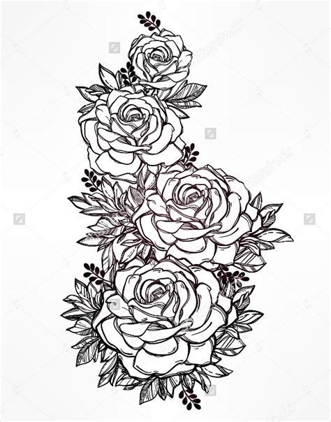 Traditional Rose Tattoo Drawing at GetDrawings | Free download