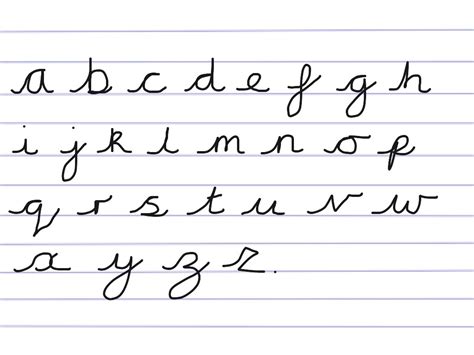 Cursive Alphabet Lowercase